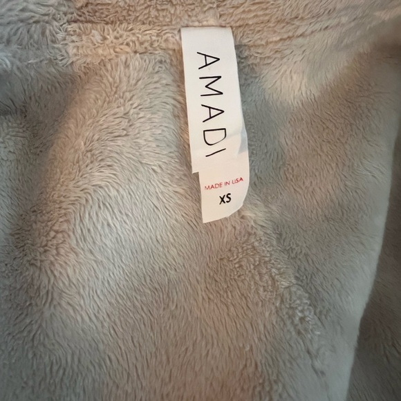 AMADI Camilla Gray Faux Suede Sherpa Duster Jacket - XS - Picture 11 of 11